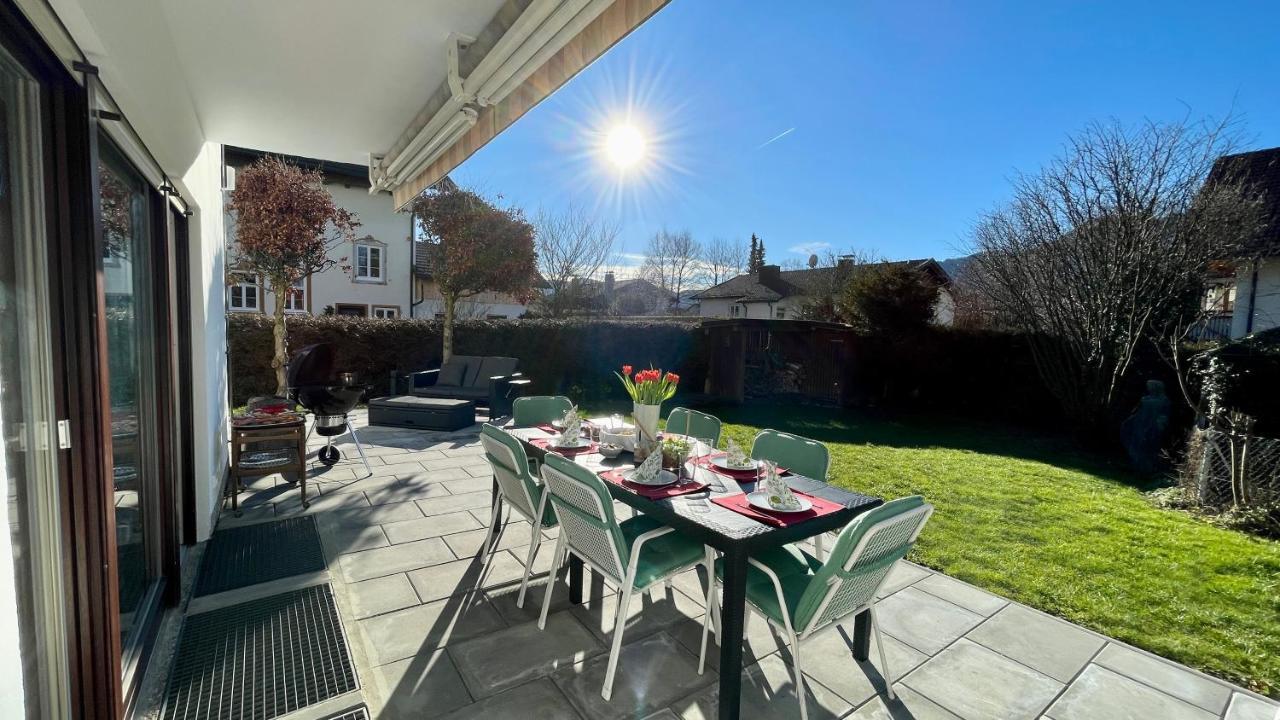 Large Holiday Apartment With Sauna, Terrace, Garden And Open Fireplace Lenggries Exterior photo
